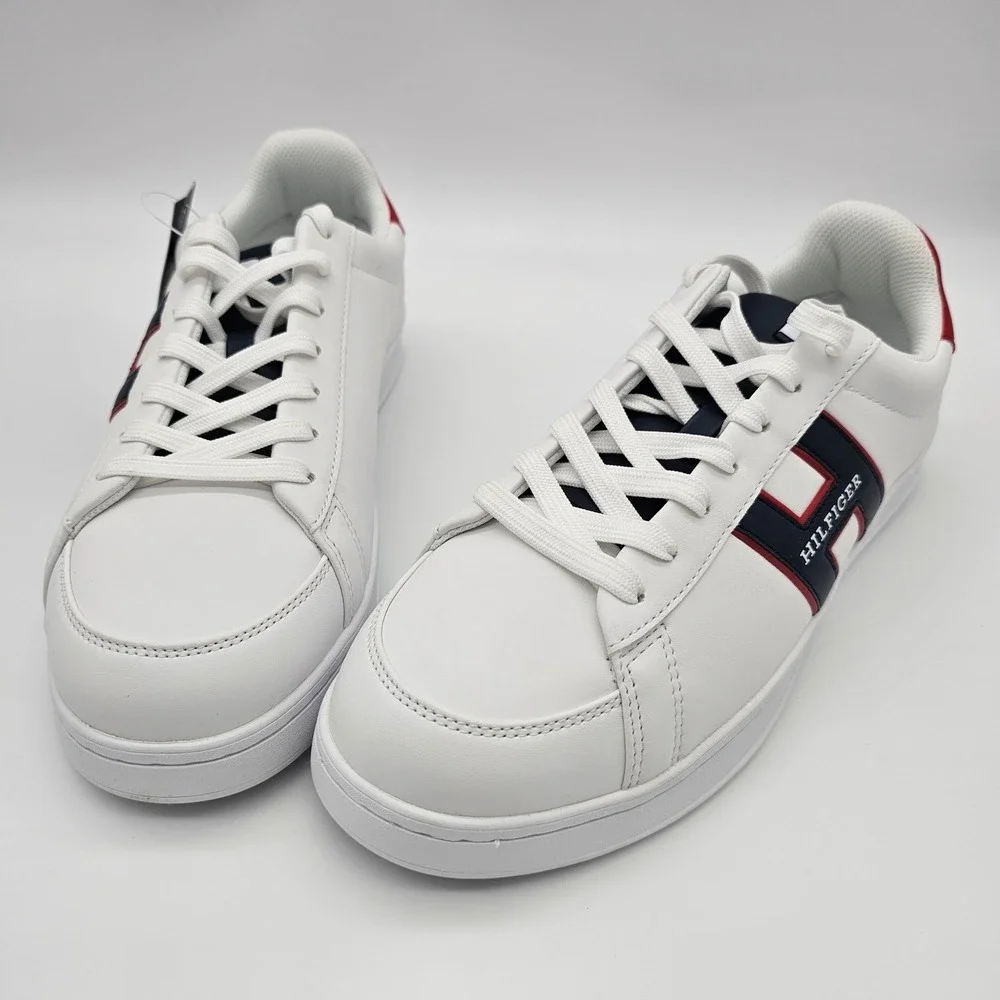 Tommy Hilfiger Mens Sneaker Jolix Lace Up Memory Foam Fashion White‎ Size 12M